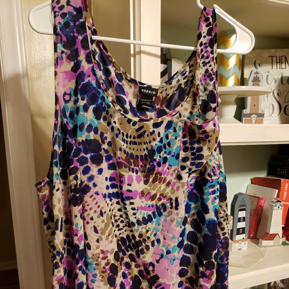 🍍Torrid Chiffon 4X Sleeveless Blouse w/pocket